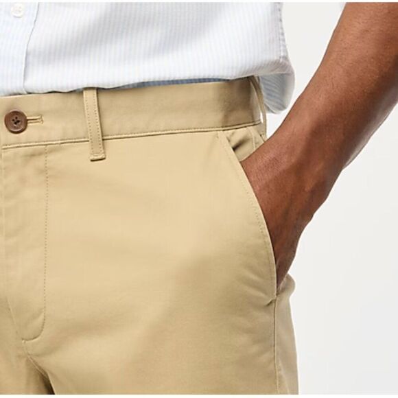 J. Crew Factory H3186 Straight-fit flex chino pant size 35/32 in Khaki NWT - Picture 3 of 10